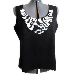 Ruby Rd. Black & White  Tank Top - 1X
